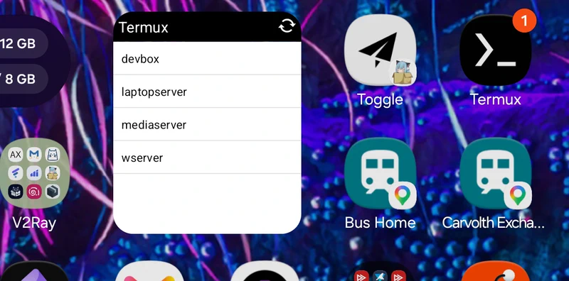 Termux home-screen shortcut widgets